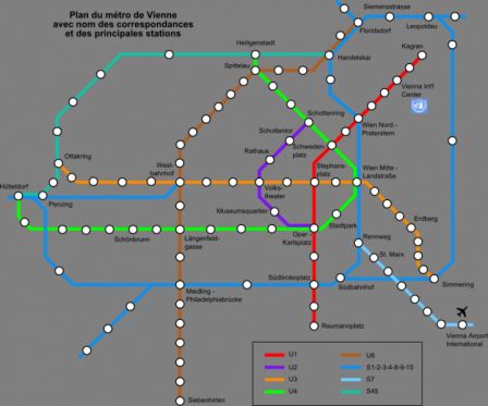 Plan de Métro de Vienne