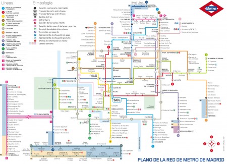 Plan du métro de Madrid