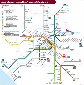 Plan de Métro de Rome en Italie