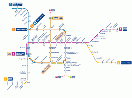 Plan de Métro de Bruxelles