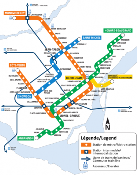 Plan du Métro de Montréal