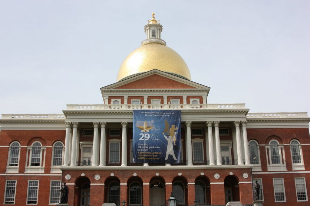 Massachusetts State House à Boston sur la côte EST des Etats-Unis