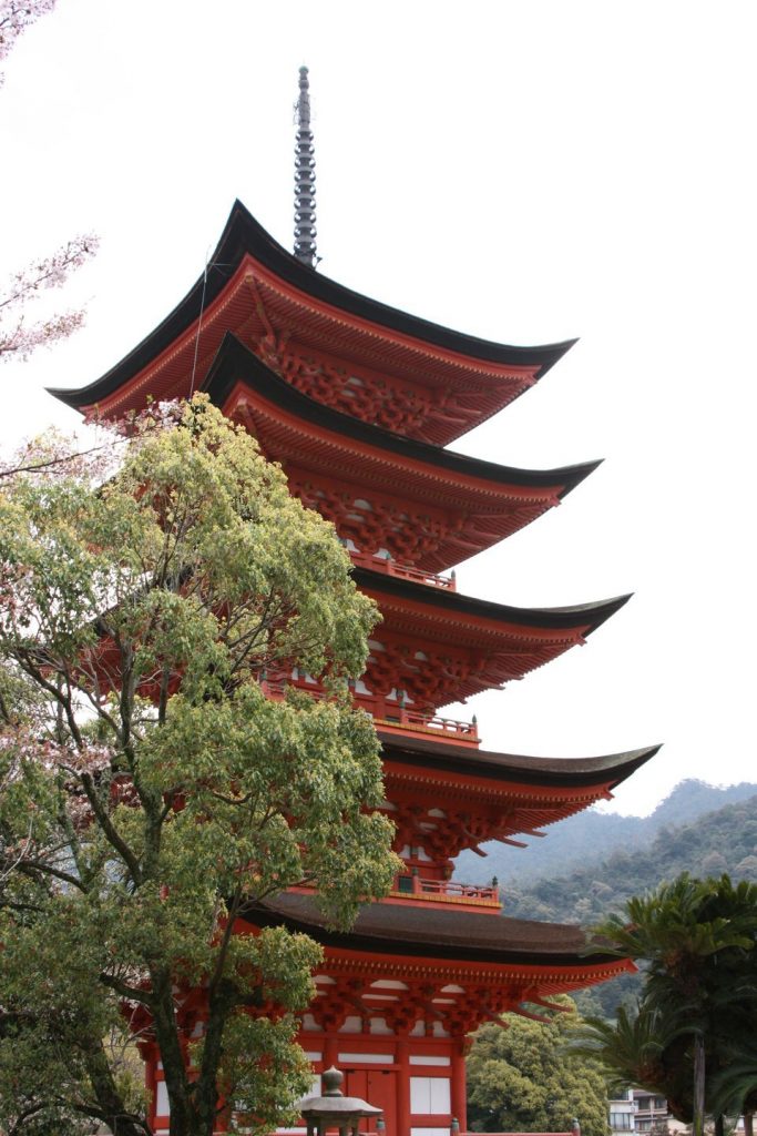 Japon Myajima Pagode