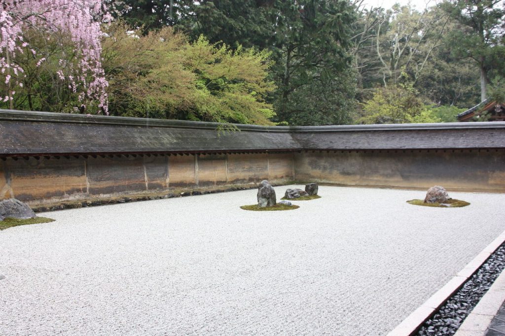 Le jardin Zen de Ryoan-ji à Kyoto au Japon