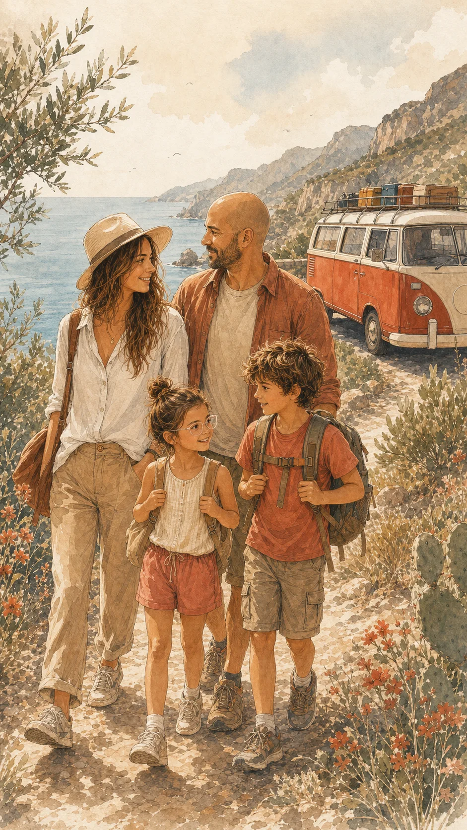 La tribu au complet sur la route