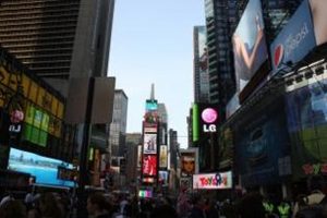 Times Square de nuit à New York