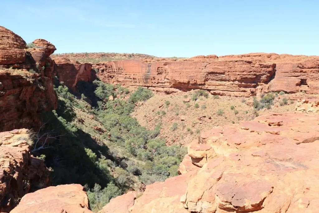 Passage rocheux sur la Kings Canyon Rim Walk