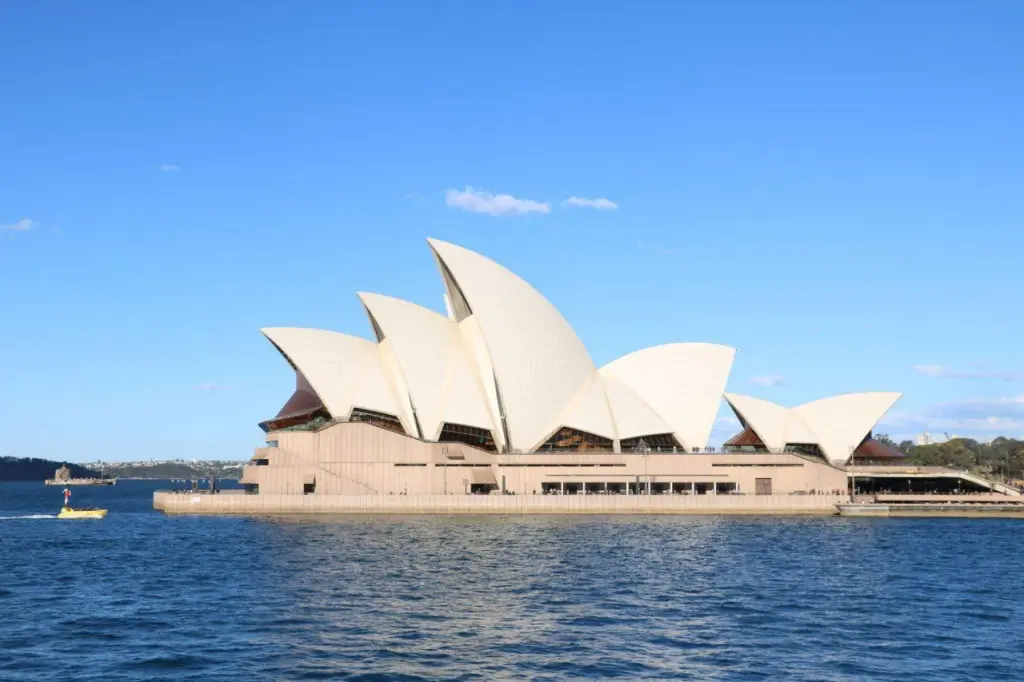 Voiles de l'Opéra de Sydney depuis le front de mer