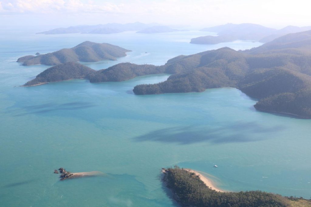 Vue aérienne sur les Whitsundays