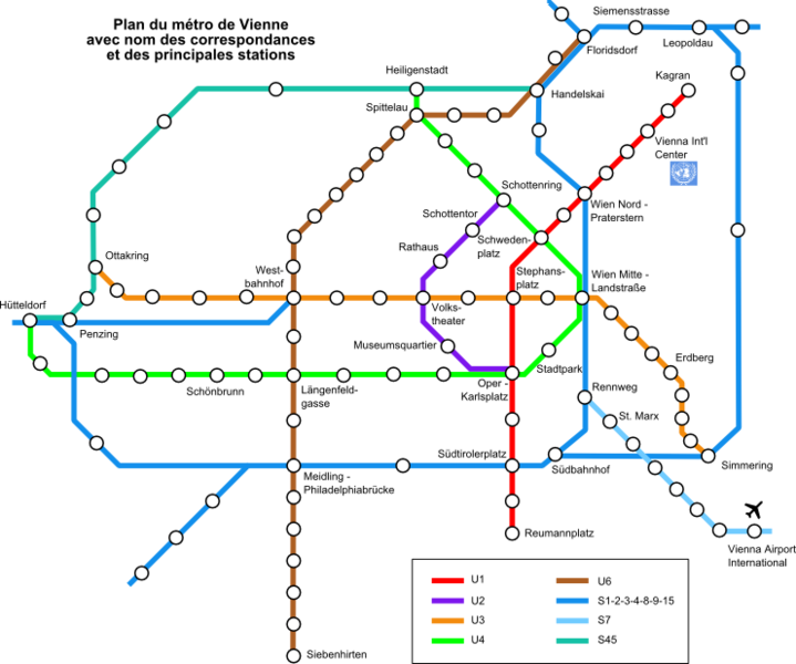 Plan du métro de Vienne