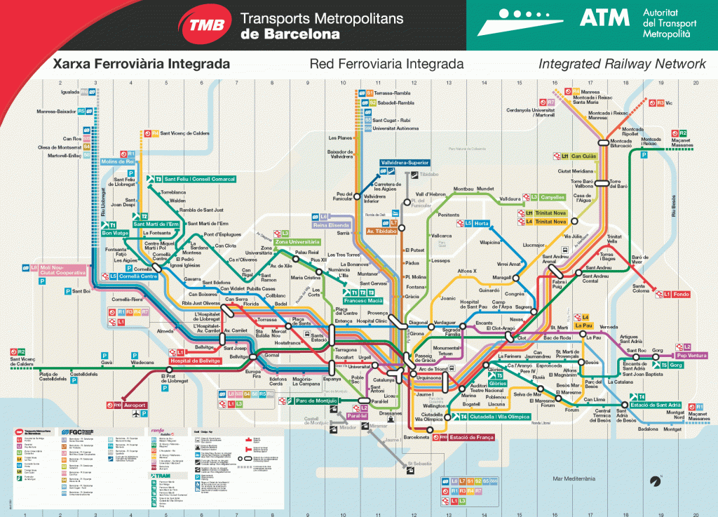 Plan du métro de Barcelone