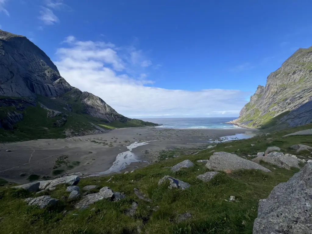 Plage de Bunes près de Vindstad dans les îles Lofoten