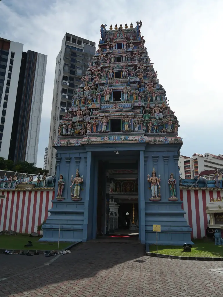 Gopuram du Sri Veeramakaliamman Temple à Singapour