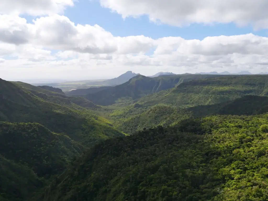 Panorama sur les gorges de Rivière Noire à l'île Maurice