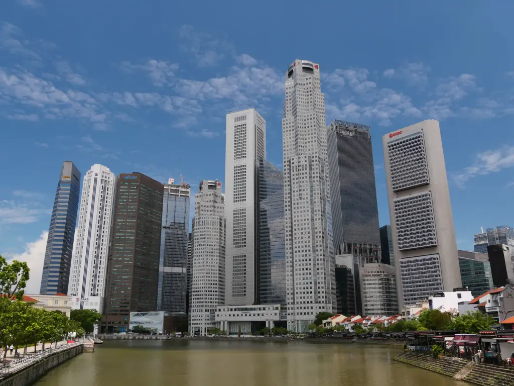 Skyline du quartier d'affaires depuis Singapore River