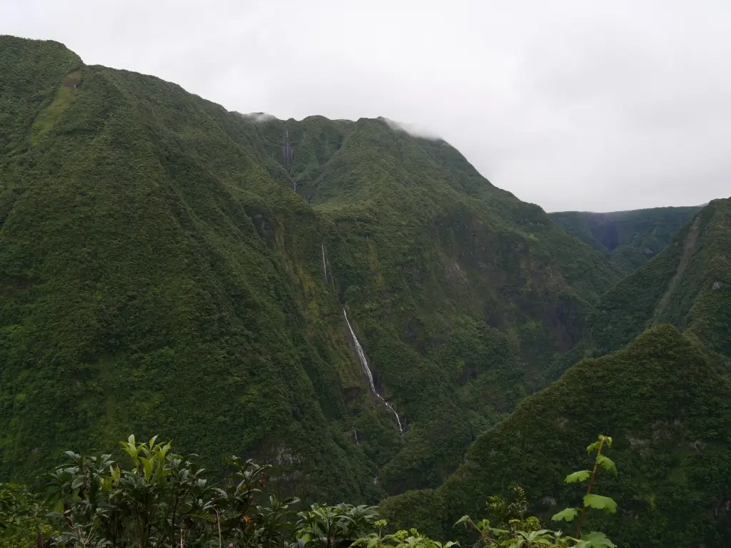 Vallée de Takamaka et ses cascades au milieu de la végétation