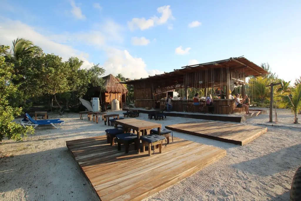 Terrasse de Villas Caracol près de la plage à Holbox